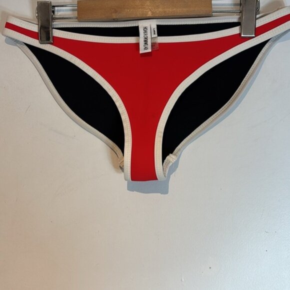 HOAKA Hawaii Red/white set cheeky board set bikini size M/L - Picture 7 of 13